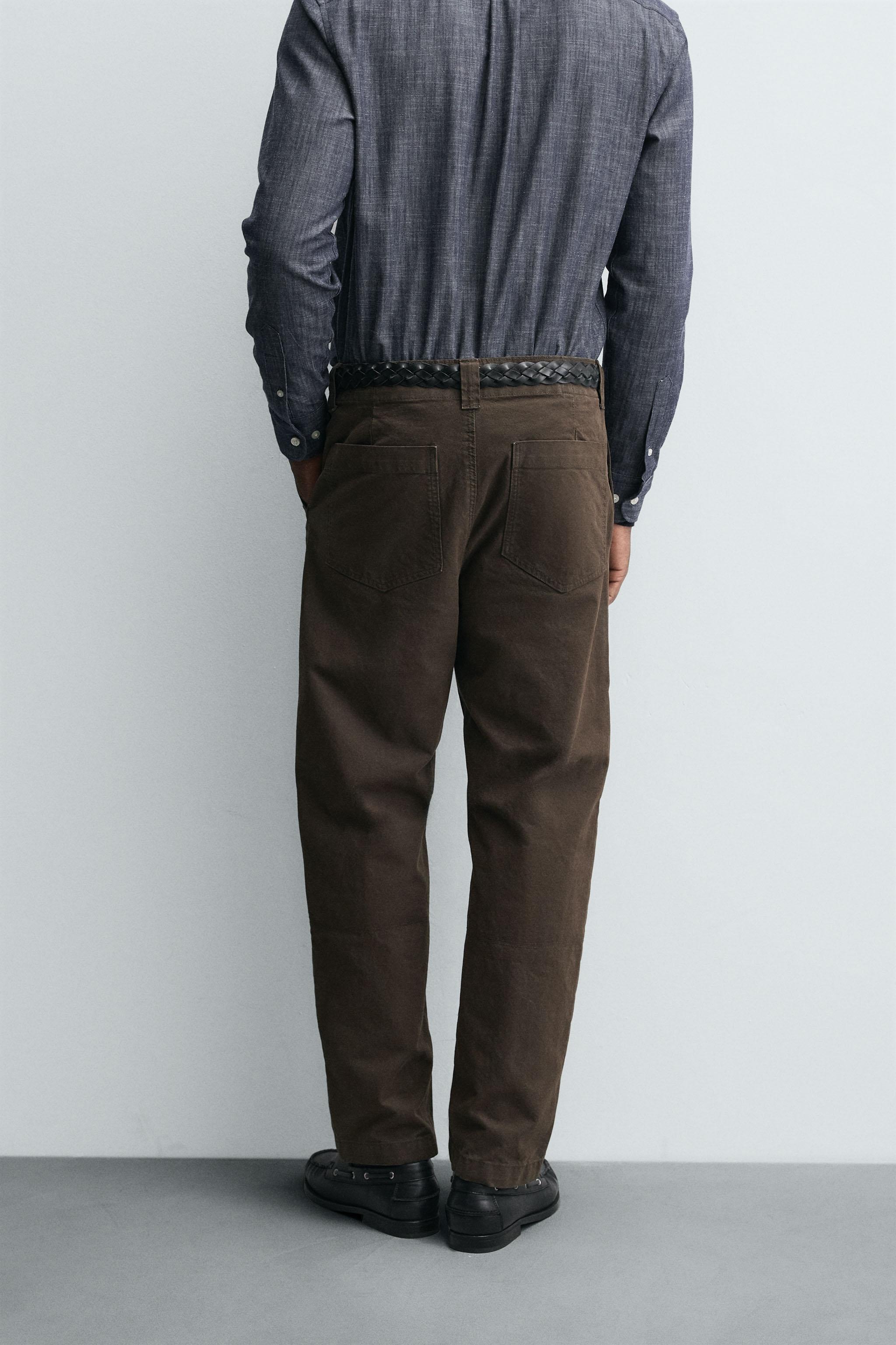 WASHED STRAIGHT FIT PANTS